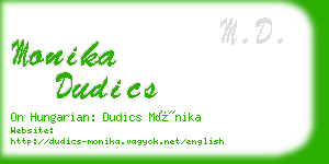 monika dudics business card